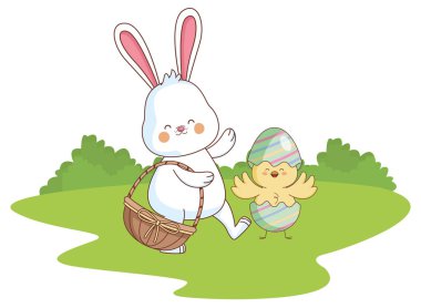 Mutlu çiftlik hayvanları karikatür