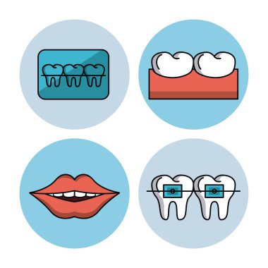 Odontoloji simgeleri seti