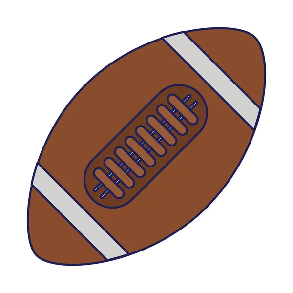 Football américain sport isolé lignes bleues — Image vectorielle