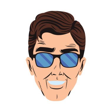 Pop art man yüz