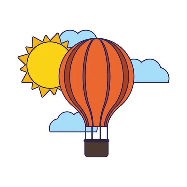 Hete lucht ballon vliegen — Stockvector