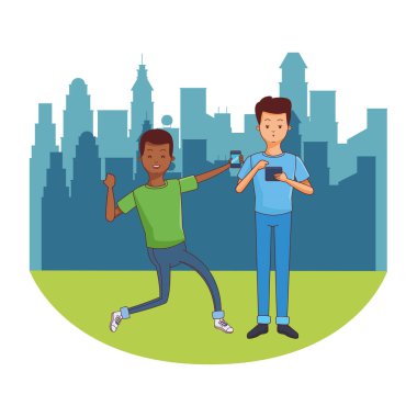 genç gündelik erkek karikatür