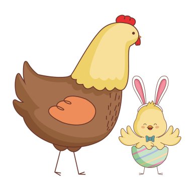 Mutlu çiftlik hayvanları karikatür