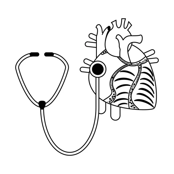Fournitures médicales en noir et blanc — Image vectorielle