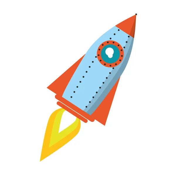 Cohete nave espacial de dibujos animados — Vector de stock