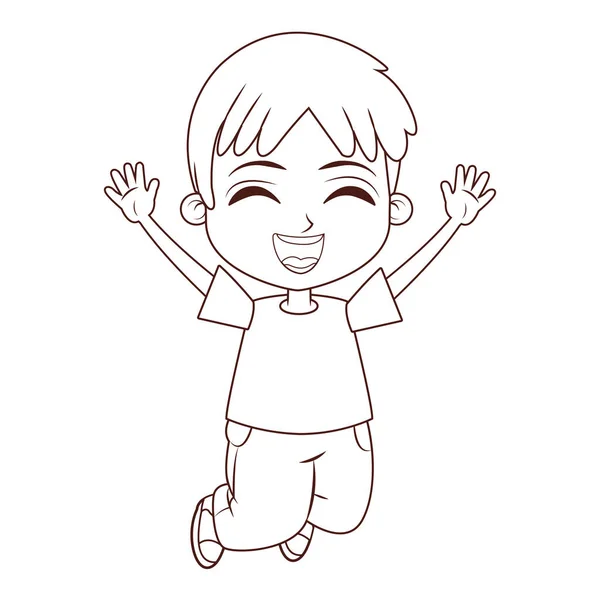 Lycklig pojke tecknade — Stock vektor