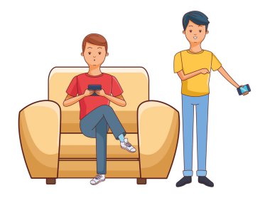 genç adam çizgi film