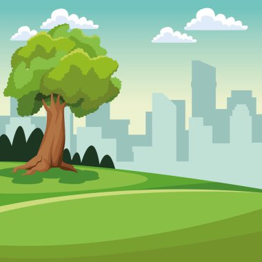 Park temizlik cityscape manzara sahne