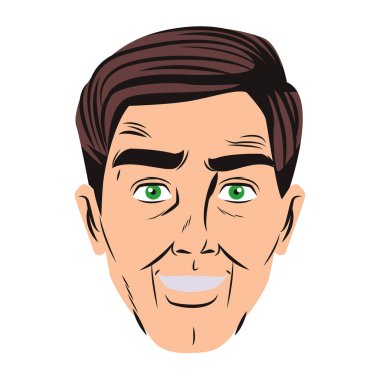 Pop art man yüz