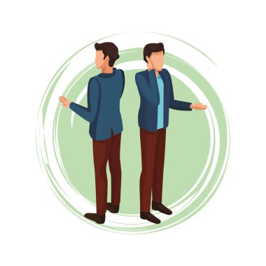 Akıllı telefon avatar ile konuşan adam