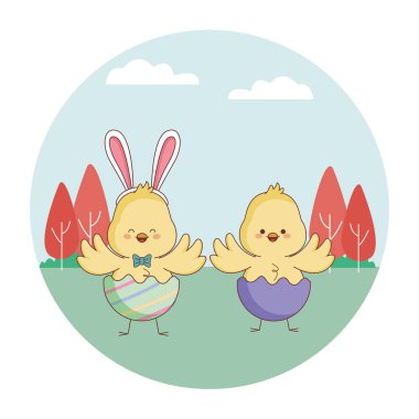 Mutlu çiftlik hayvanları karikatür