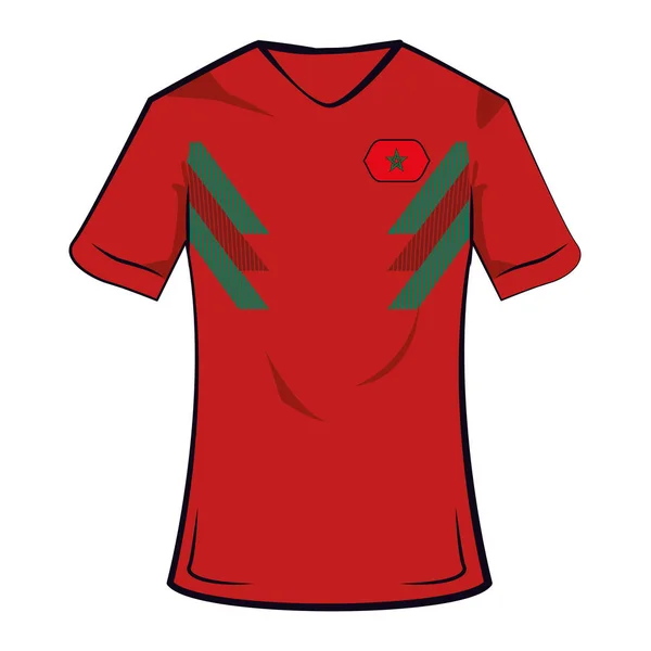 Μαρόκο ποδόσφαιρο μπλουζάκι — Διανυσματικό Αρχείο