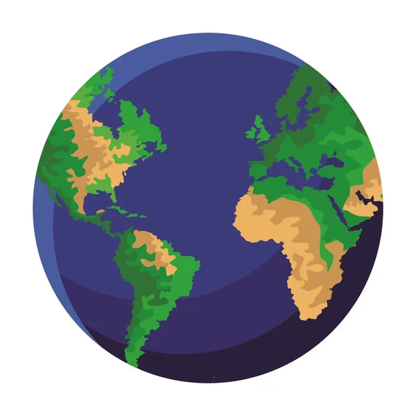 Monde terrestre isolé — Image vectorielle