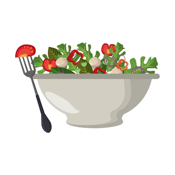 Zdrowa sałatka z warzywami — Wektor stockowy