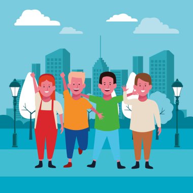 Çocuklar arkadaşlar çizgi