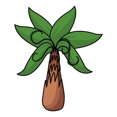 Ağaç palmiye karikatür