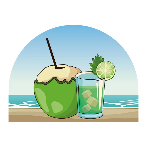 Alcoholische dranken dranken cartoon — Stockvector