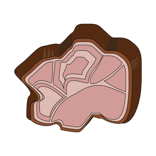 Steak de viande isolé — Image vectorielle