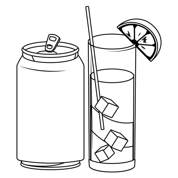 Alcoholic drinks beverage cartoon — Stock Vector