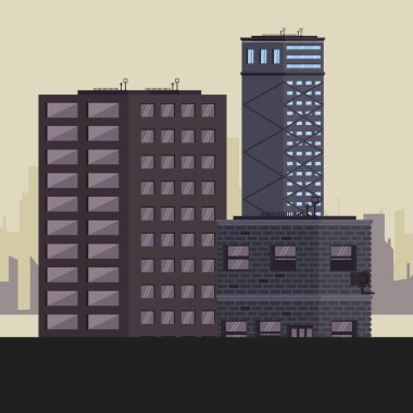 Cityscape silüeti manzarası