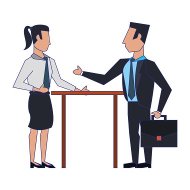 iş adamları avatarlar çizgi film karakterleri mavi çizgiler