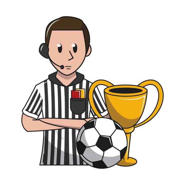 Voetbal sport spel cartoons — Stockvector