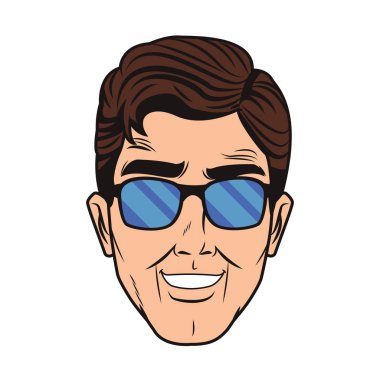 Pop art man yüz
