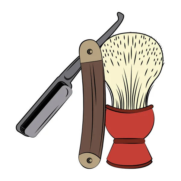 Barbershop redskap isolerade — Stock vektor