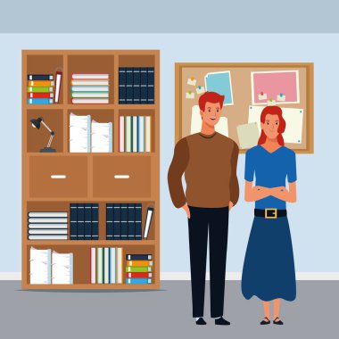 illüstrasyon karakter karikatür vektör çift