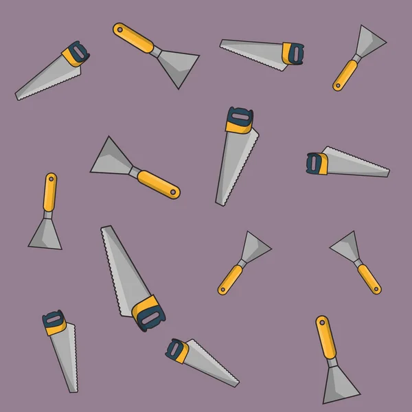 Ножовка и лопатка — стоковый вектор
