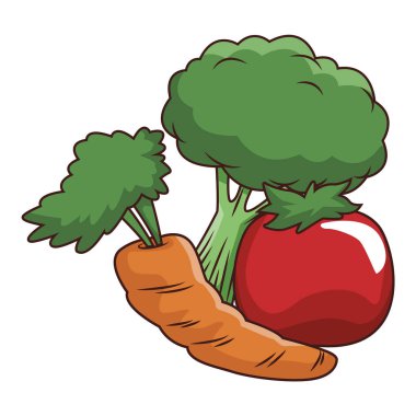 Havuç brokoli ve domates