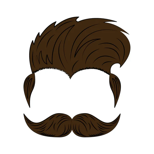 Волосы и борода — стоковый вектор