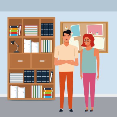 illüstrasyon karakter karikatür vektör çift