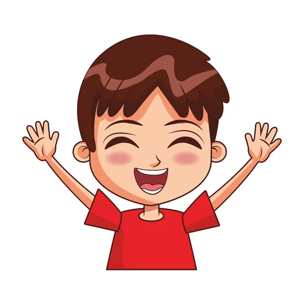 Lycklig pojke tecknade — Stock vektor