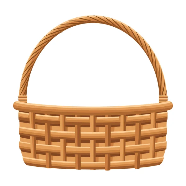 Wicker Basket ikonen — Stock vektor