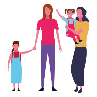 Çocuklu aile karikatürleri