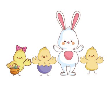 Mutlu çiftlik hayvanları karikatür