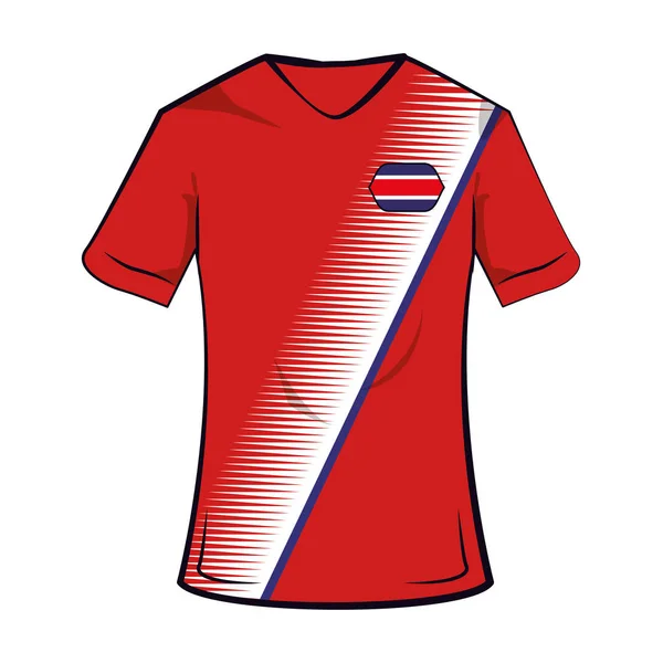 Κόστα Ρίκα ποδόσφαιρο μπλουζάκι — Διανυσματικό Αρχείο