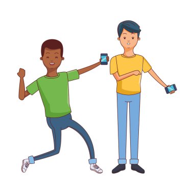 genç adam çizgi film