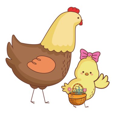 Mutlu çiftlik hayvanları karikatür