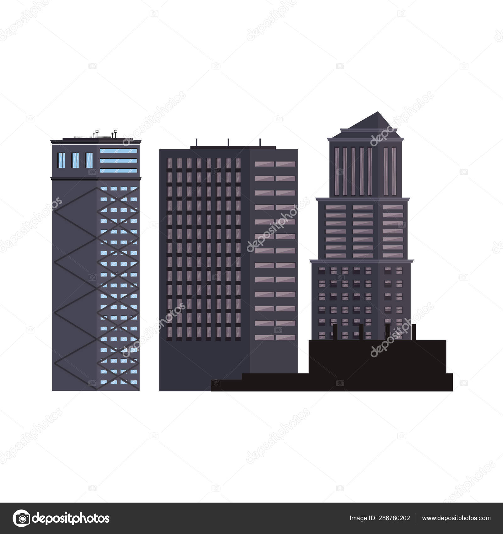 City buildings isolated Stock Vector by ©jemastock 286780202