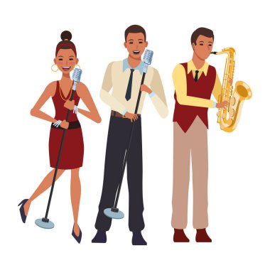 müzisyen saksafon çalma ve şarkı