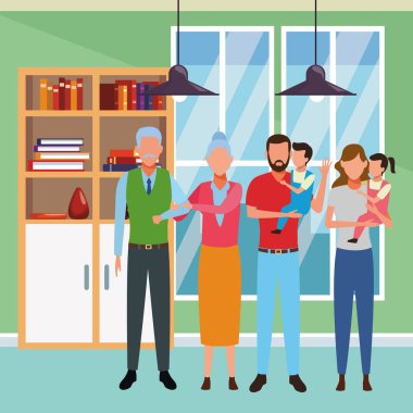 Aile avatar çizgi film karakteri