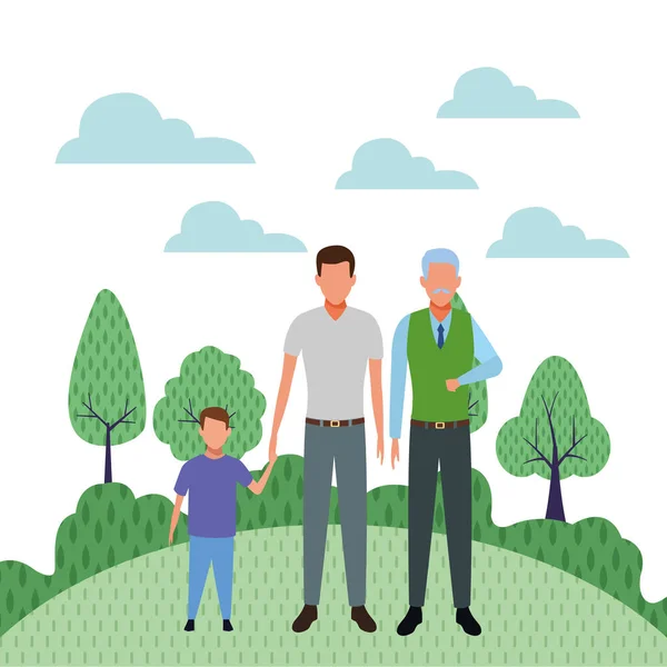 Familia avatar personaje de dibujos animados — Vector de stock