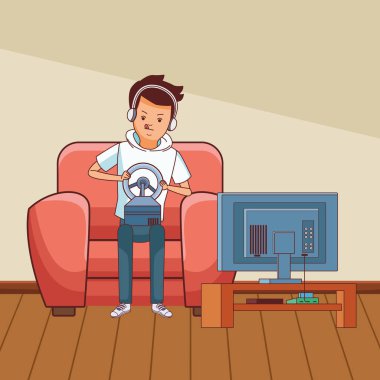 Siyah beyaz Millennials ve videogames karikatürler