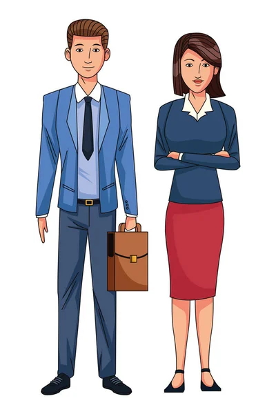 Business couple avatar — Stockvector