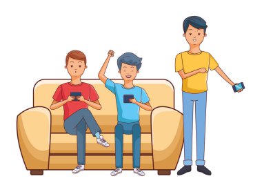 genç adam çizgi film