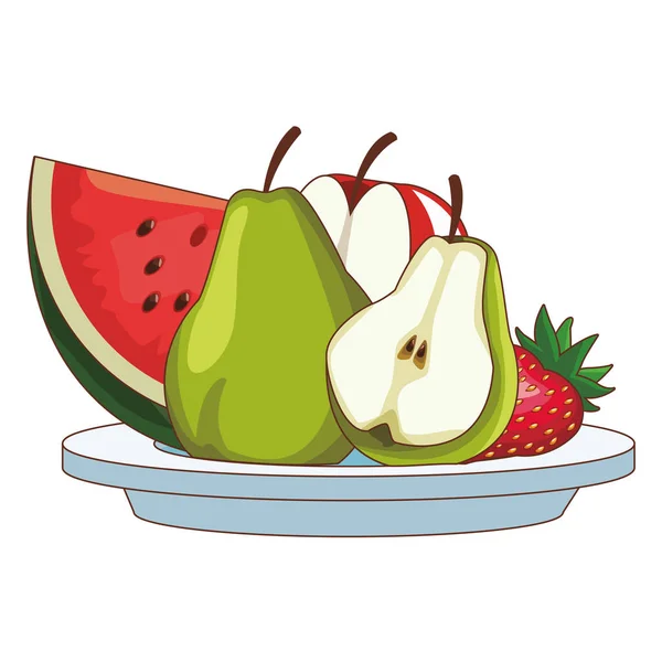 Jugos y frutas — Archivo Imágenes Vectoriales