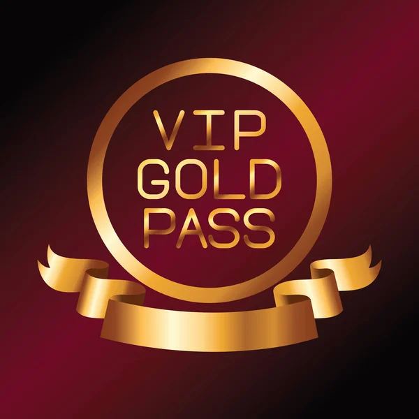Fonte VIP gold pass — Image vectorielle