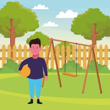 Gülümseyen ve oynayan bir çocuk